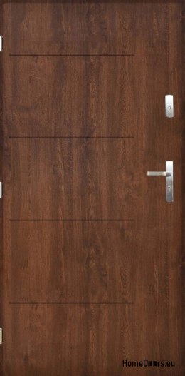 Portes extérieures polies SAMBA 80 Noyer gauche