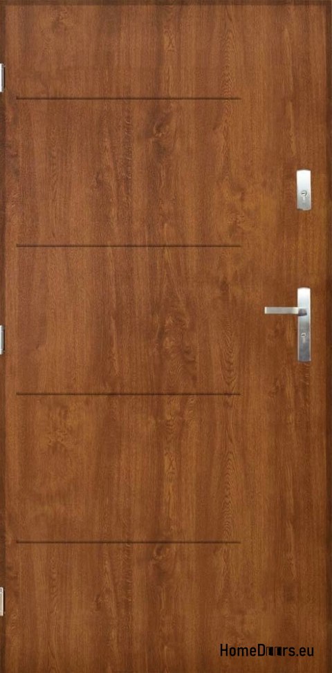 Porte extérieure polonaise SAMBA 80 Chêne doré gauche
