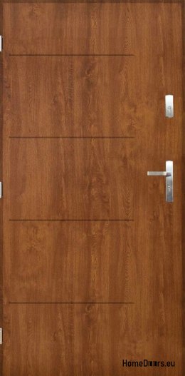 Portes extérieures polies SAMBA 90 Chêne doré gauche