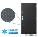 Porte extérieure Acier poli 55mm Sonata 03 90 noyer droit