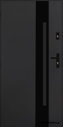 Porte Extérieure en Acier Polonais 55mm Tango 04 80 Gauche Anthracite