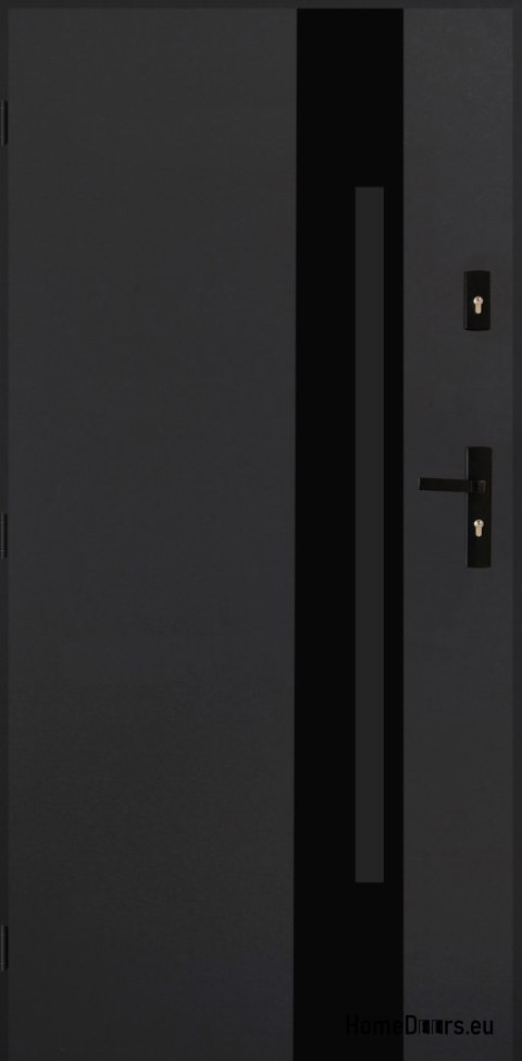 Porte Extérieure en Acier Polonais 55mm Tango 04 80 Gauche Anthracite Porte Extérieure en Acier Polonais 55mm Tango 04 80 Gauche Anthracite