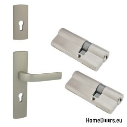 Porte extérieure en acier polonais 55mm Tango 04 90 noyer droit