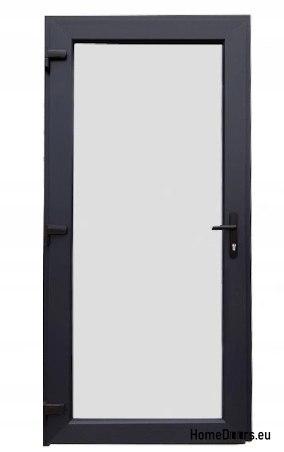 PORTES DE MAGASIN DE BUREAU EN PVC 100/200 ANTHRACITE/BLANC VITRÉ