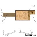Porte en bois de pin fraisé avec cadre fixe Boston BS-4 90