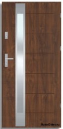 BREMA INOX porte d’extérieur avec miroir sans tain, ÉPAIS 70mm, PRÊT À L’EMPLOI, 90 P
