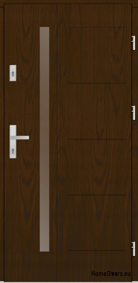 Porte extérieure en bois Almeria 68 mm warm 90 Noyer droit OFF STOCK Porte extérieure en bois Almeria 68 mm warm 90 Noyer droit OFF STOCK