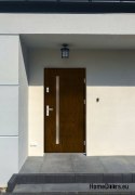 Porte extérieure en bois Almeria 68 mm warm 90 Noyer droit OFF STOCK
