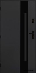 Porte Extérieure en Acier Polonais 55mm Tango 04 90 Gauche Anthracite