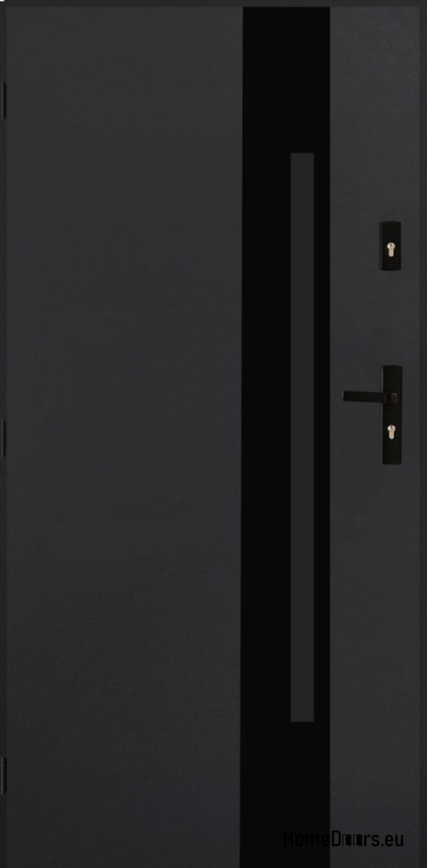 Porte Extérieure en Acier Polonais 55mm Tango 04 90 Gauche Anthracite Porte Extérieure en Acier Polonais 55mm Tango 04 90 Gauche Anthracite