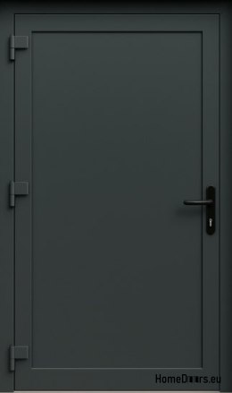 PORTES TECHNIQUES MAISON D’EXTÉRIEUR PVC 100X205 cm ANTHRACITE GAUCHE