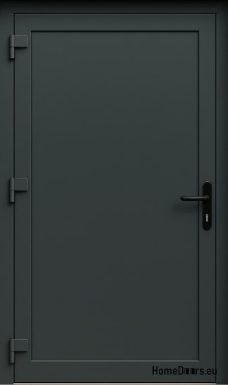 PORTES TECHNIQUES MAISON D’EXTÉRIEUR PVC 100X205 cm ANTHRACITE GAUCHE