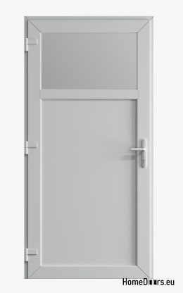 PVC TECHNIQUE PORTE D’EXTÉRIEUR POUR LA MAISON 100X205 cm BLANC GAUCHE
