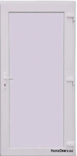 PVC PORTE DOMESTIQUE TECHNIQUE EXTÉRIEURE 100X205 cm BLANC DROITE