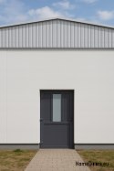 PORTE DOMESTIQUE TECHNIQUE EXTÉRIEURE PVC 90X205 cm ANTHRACITE GAUCHE