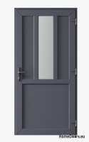 PORTES TECHNIQUES D’EXTÉRIEUR MAISON PVC 90X205 cm ANTHRACITE DROITE