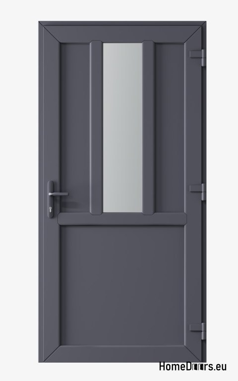 PORTES TECHNIQUES D’EXTÉRIEUR MAISON PVC 90X205 cm ANTHRACITE DROITE PORTES TECHNIQUES D’EXTÉRIEUR MAISON PVC 90X205 cm ANTHRACITE DROITE