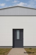 PORTES TECHNIQUES D’EXTÉRIEUR MAISON PVC 90X205 cm ANTHRACITE DROITE