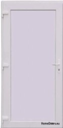 PVC TECHNIQUE PORTE D’EXTÉRIEUR POUR LA MAISON 90X205 cm BLANC GAUCHE