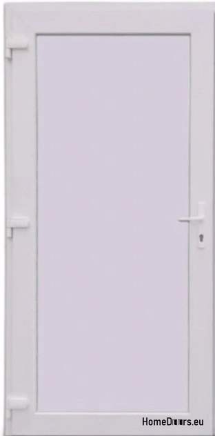 PVC TECHNIQUE PORTE D’EXTÉRIEUR POUR LA MAISON 90X205 cm BLANC GAUCHE