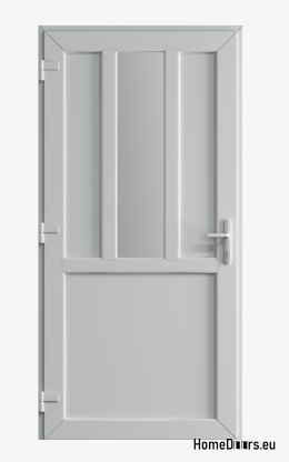 PVC TECHNIQUE PORTE D’EXTÉRIEUR POUR LA MAISON 90X205 cm BLANC GAUCHE