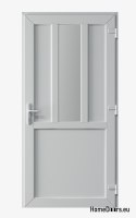 PORTES TECHNIQUES INTÉRIEURES EXTÉRIEURES PVC 90X205 cm BLANC DROITE