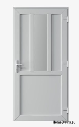 PORTES TECHNIQUES INTÉRIEURES EXTÉRIEURES PVC 90X205 cm BLANC DROITE