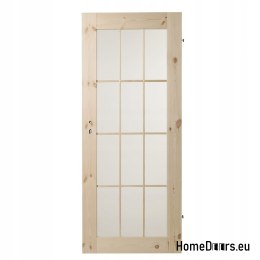 Portes intérieures en pin Lamin Verre Pin Noué 70