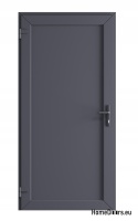 PORTE DOMESTIQUE TECHNIQUE EXTÉRIEURE PVC 90X205 cm ANTHRACITE GAUCHE