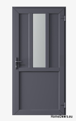 PORTES TECHNIQUES D’EXTÉRIEUR MAISON PVC 90X205 cm ANTHRACITE DROITE