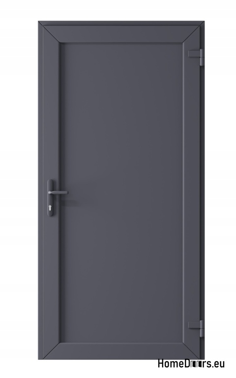 PORTES TECHNIQUES D’EXTÉRIEUR MAISON PVC 90X205 cm ANTHRACITE DROITE