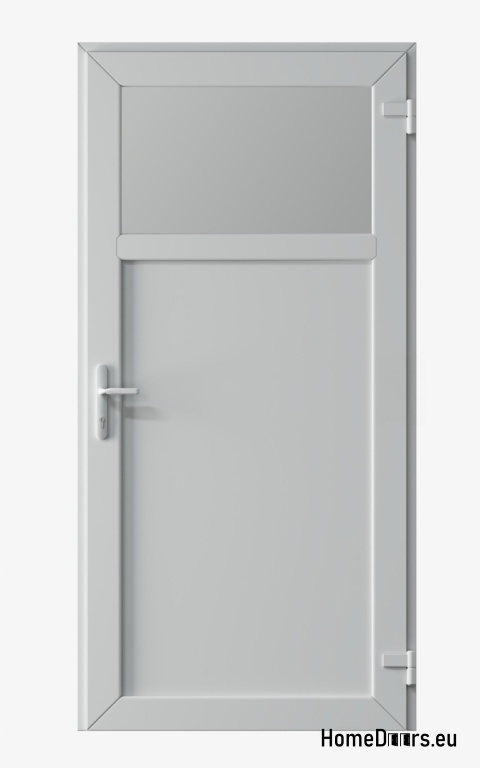PORTES TECHNIQUES INTÉRIEURES EXTÉRIEURES PVC 90X205 cm BLANC DROITE