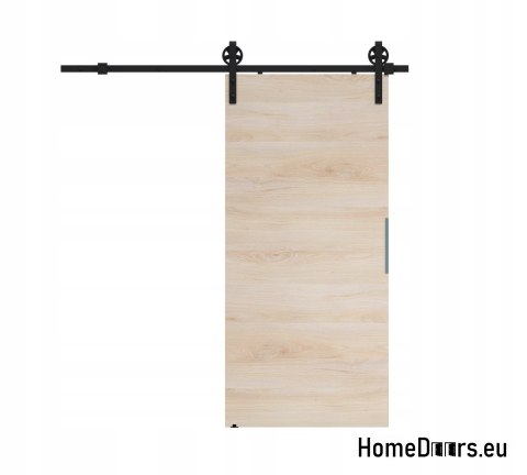 Porte coulissante 70 murs ALFA LOFT A 04 hêtre norvégien 74+système coulissant