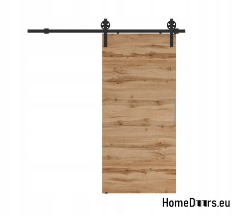 Porte coulissante 70 ALFA LOFT A 04 Wotan Oak 74 + système coulissant