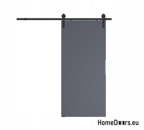 Porte coulissante 70 ALFA LOFT P 01 Anthracite 74 fixée au mur + système coulissant