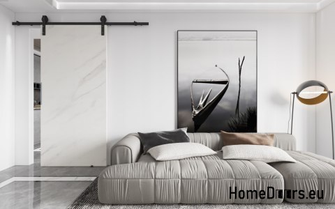 Porte coulissante 70 ALFA LOFT P 01 Marble White74+système coulissant