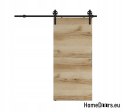 Porte coulissante 80 ALFA LOFT A 04 Oak Grand 85 + système coulissant