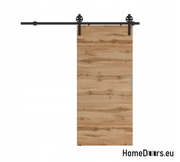 Porte coulissante murale 80 ALFA LOFT A 04 Wotan Oak 85 + Système coulissant