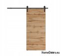 Porte coulissante murale 90 ALFA LOFT P 01 Wotan Oak 95 + Système coulissant