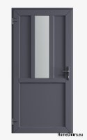 PORTE TECHNIQUE EXTERNE EN PVC 110X205 cm ANTHRACITE GAUCHE