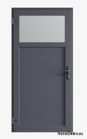 PORTE TECHNIQUE EXTERNE EN PVC 110X205 cm ANTHRACITE GAUCHE