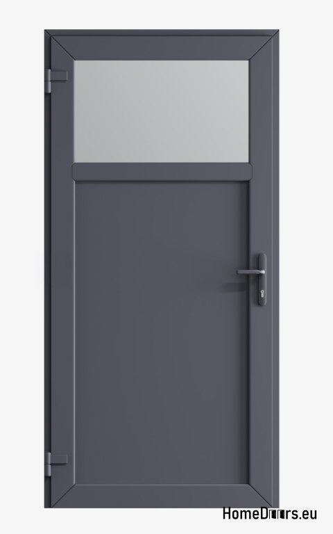 PORTE TECHNIQUE EXTERNE EN PVC 110X205 cm ANTHRACITE GAUCHE