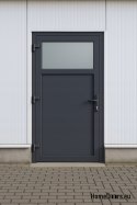 PORTE TECHNIQUE EXTERNE EN PVC 110X205 cm ANTHRACITE GAUCHE