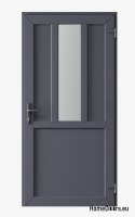 PORTE EXTERNE TECHNIQUE EN PVC 110X205 cm À DROITE ANTHRACITE