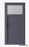PORTE EXTERNE TECHNIQUE EN PVC 110X205 cm À DROITE ANTHRACITE