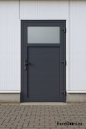 PORTE EXTERNE TECHNIQUE EN PVC 110X205 cm À DROITE ANTHRACITE