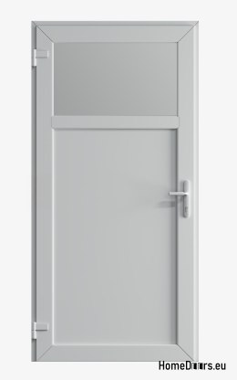 PORTE EXTERNE TECHNIQUE PVC 110X205 cm BLANCHE GAUCHE