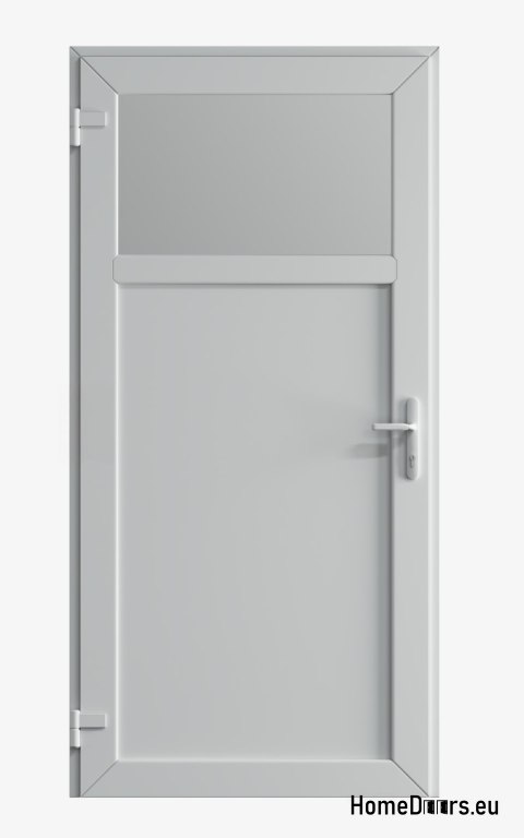 PORTE EXTERNE TECHNIQUE PVC 110X205 cm BLANCHE GAUCHE