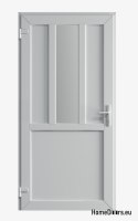 PORTE EXTERNE TECHNIQUE PVC 110X205 cm BLANCHE GAUCHE