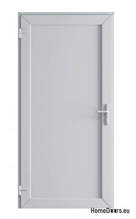 PORTE EXTERNE TECHNIQUE PVC 110X205 cm BLANCHE GAUCHE
